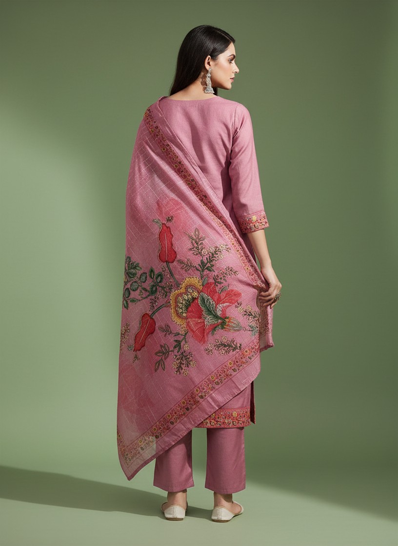 SANAYA 3PC CHURIDHAR - PINK