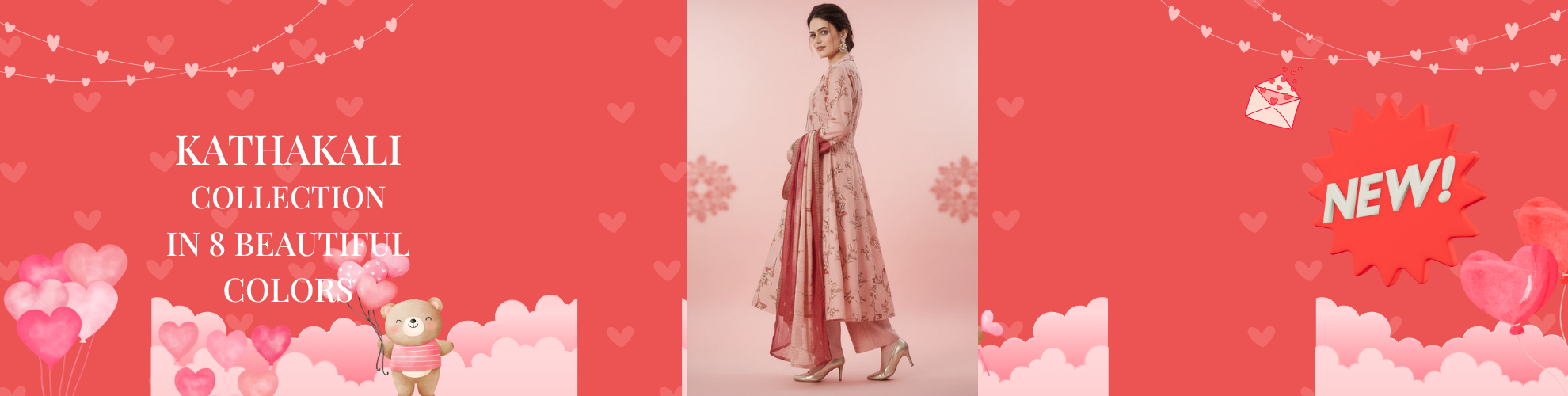 Peach ethnic kurta with floral print and dupatta, festive wear for women India